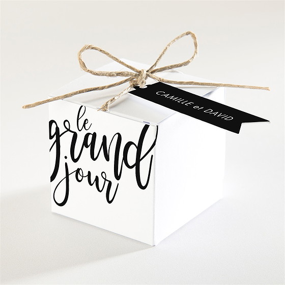 Boîte de dragées mariage le grand jour