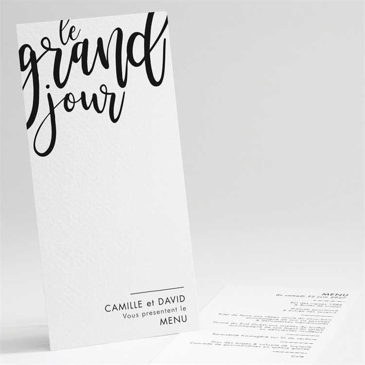 Menu mariage Le Grand Jour réf.N22194