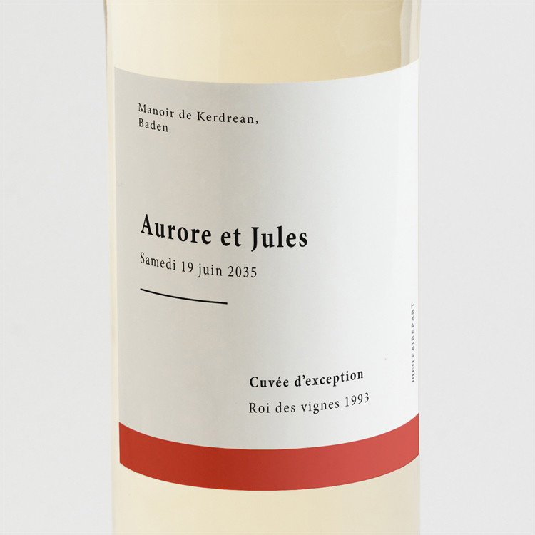 Etiquette de bouteille mariage Enlacés réf.N3001546