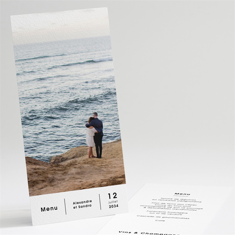 Menu mariage Tendresse réf.N22195