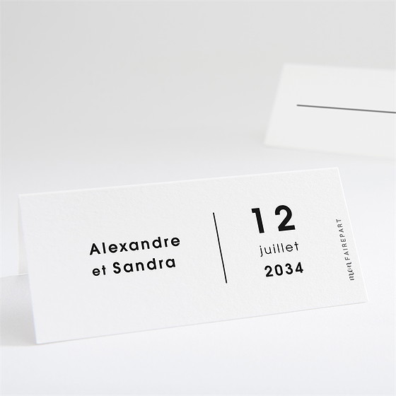 Marque-place mariage tendresse