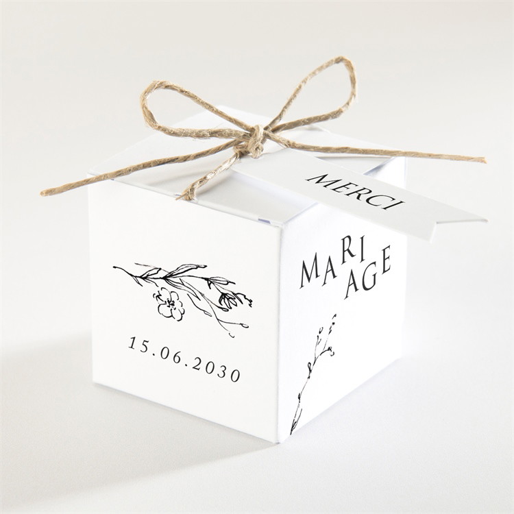 Boîte de dragées mariage Délicate ficelle réf.N340208