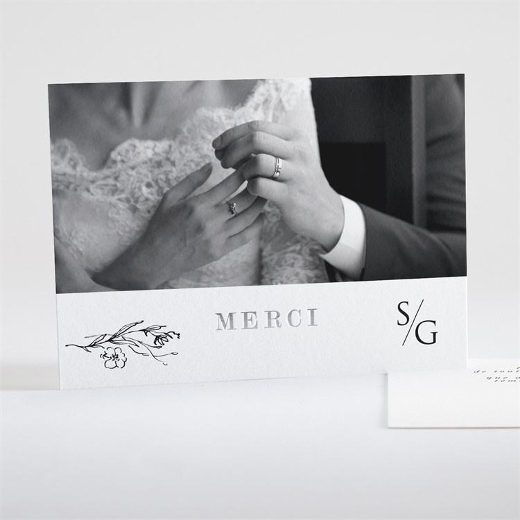 Remerciement mariage Délicate ficelle réf.N18117