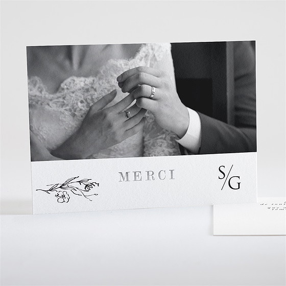 Remerciement mariage délicate ficelle