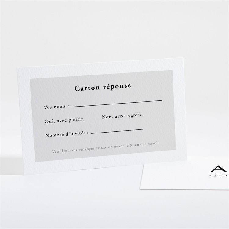 Carton réponse mariage Que je t'aime réf.N16147