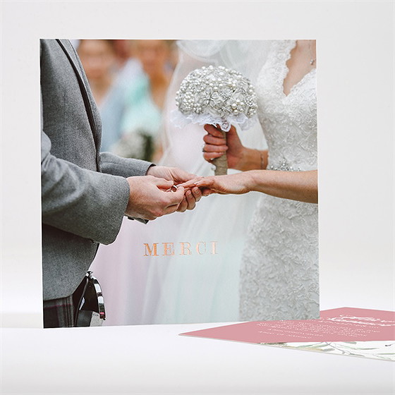 Remerciement mariage baroque