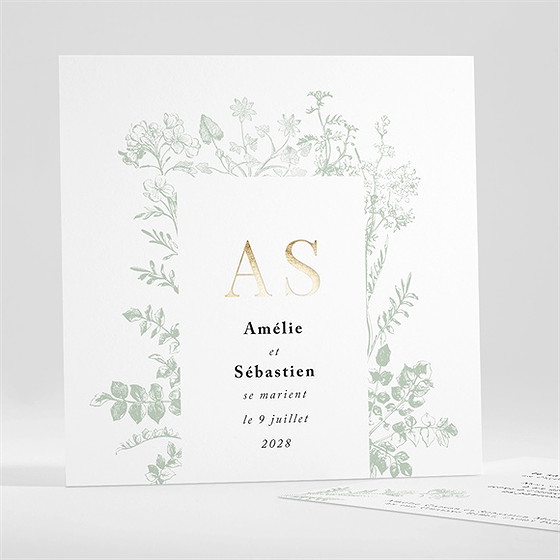 Faire-part mariage belle nature