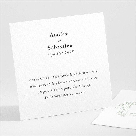 Carton d'invitation mariage Belle nature réf.N301104