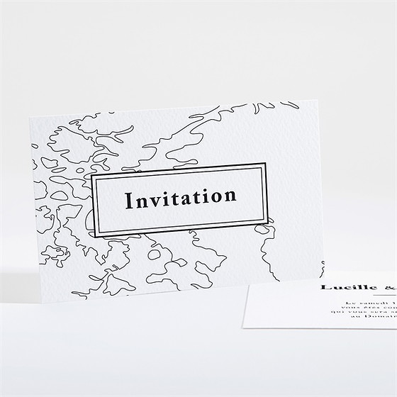 Carton d'invitation mariage dessin d'amour
