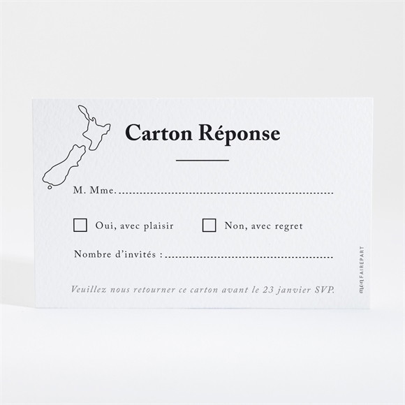 Carton réponse mariage Dessin d'amour réf.N16001