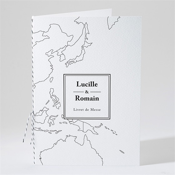 Livret de messe mariage dessin d'amour