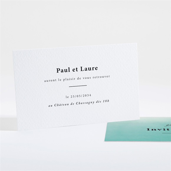Carton d'invitation mariage Lagon réf.N16154