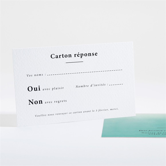 Carton réponse mariage Lagon réf.N16155