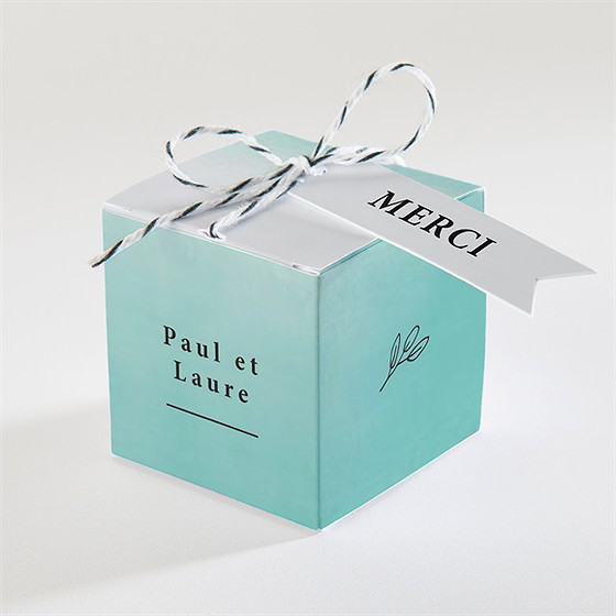 Boîte de dragées mariage lagon