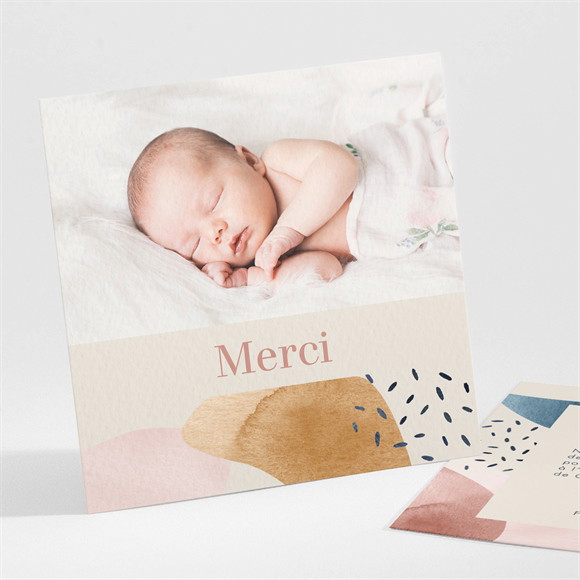 Remerciement naissance Patchwork ethnique réf.N301110