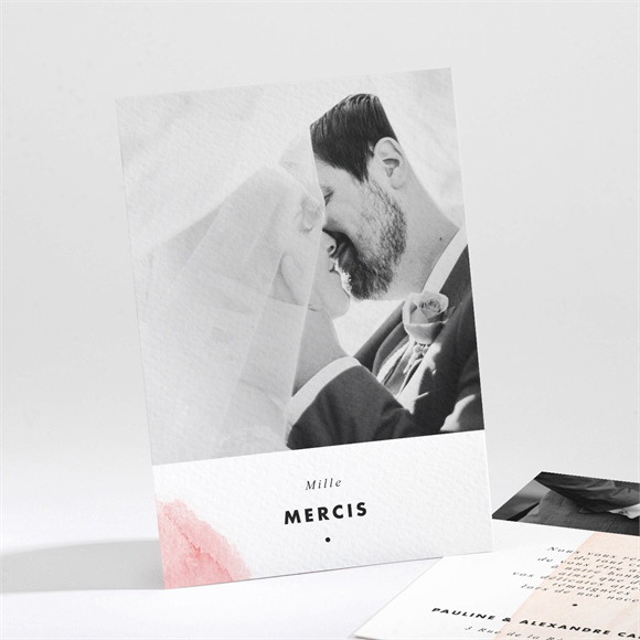 Remerciement mariage Elegantes nuances réf.N211217