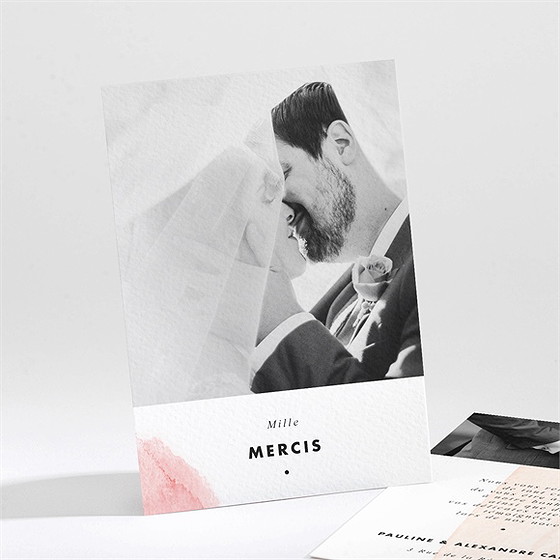 Remerciement mariage elegantes nuances