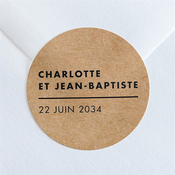 Sticker mariage so kraft