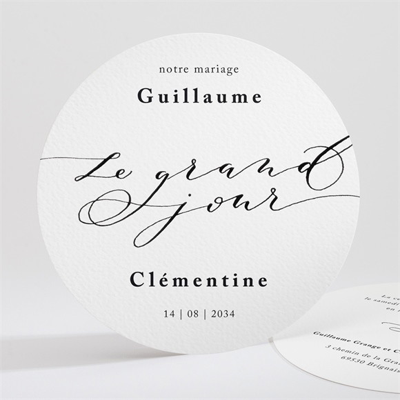 Faire-part mariage Sobriété réf.N321127