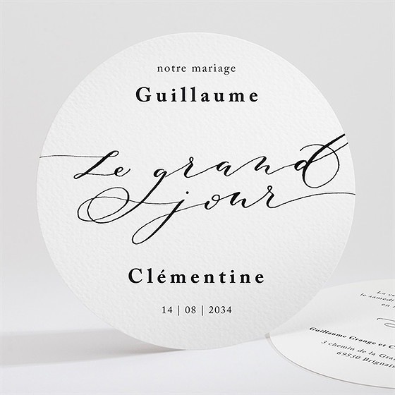 Faire-part mariage sobriété