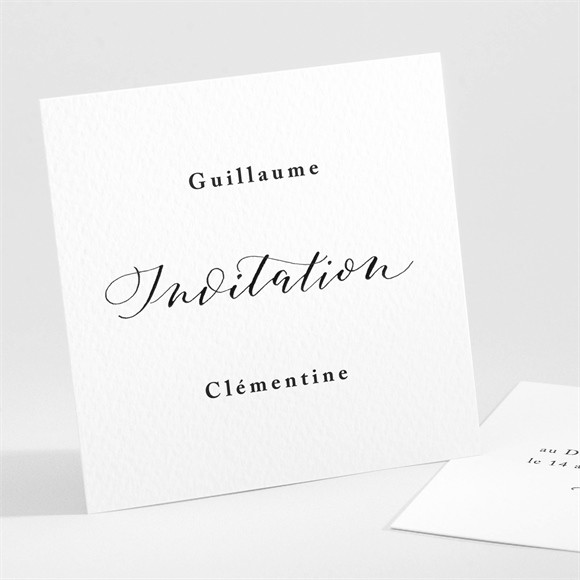 Carton d'invitation mariage Sobriété réf.N301117
