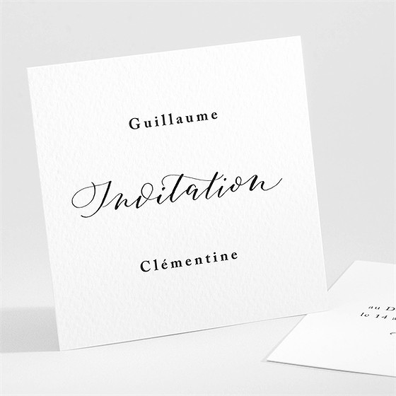 Carton d'invitation mariage sobriété