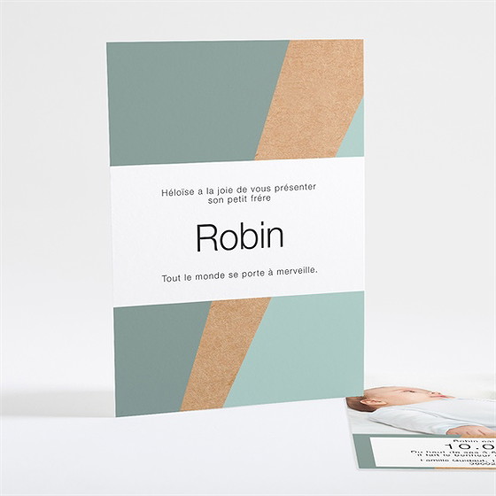 Faire-part naissance patchwork pastel