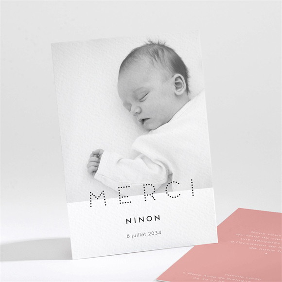 Remerciement naissance Annonce à pois réf.N211220