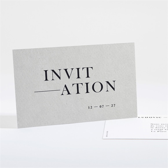 Carton d'invitation mariage Texture marbrée réf.N16162