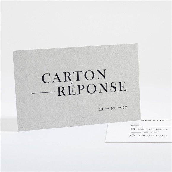 Carton réponse mariage Texture marbrée réf.N16163