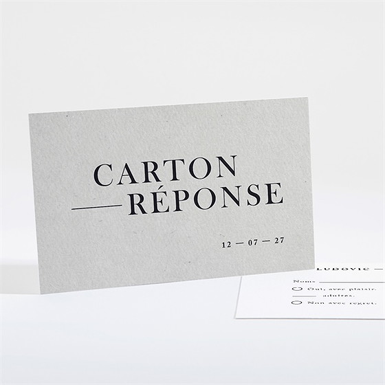 Carton réponse mariage texture marbrée