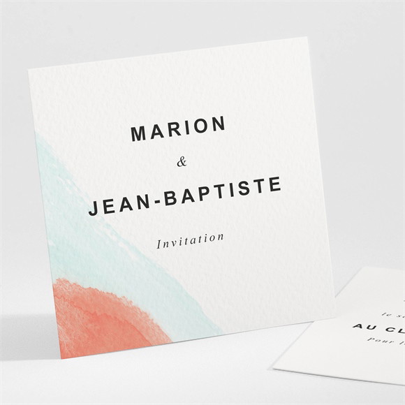 Carton d'invitation mariage Ton Pastel réf.N301134