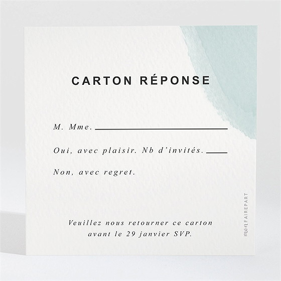 Carton réponse mariage ton pastel