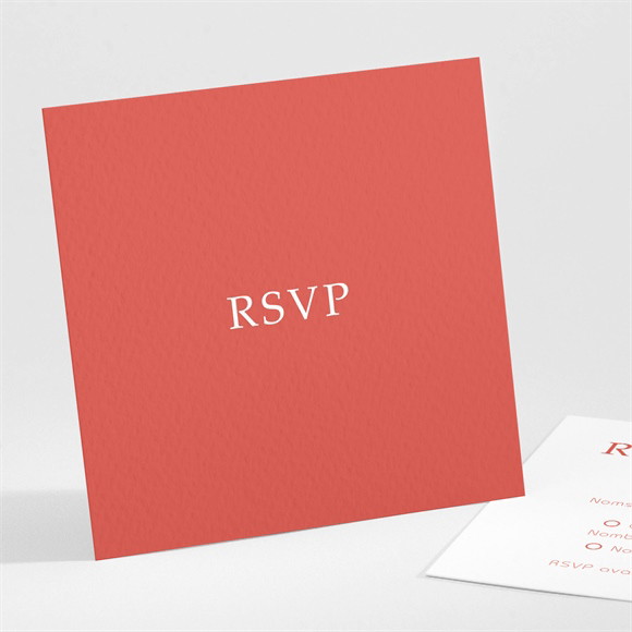Carton réponse mariage Corail étincelant réf.N301136