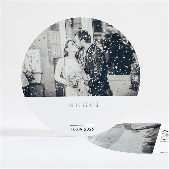 Remerciement mariage Initiales réf.N321132