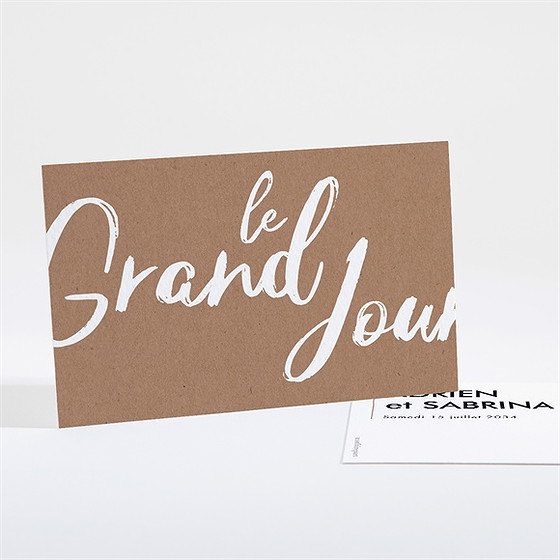 Carton réponse mariage pur kraft