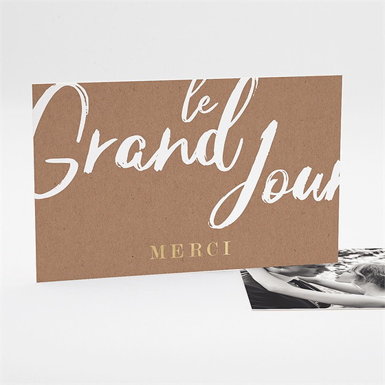 Remerciement mariage pur kraft