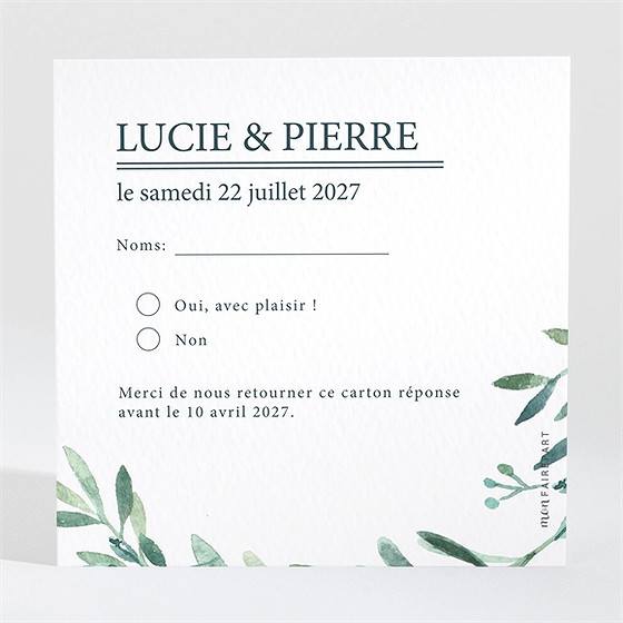 Carton réponse mariage emotion