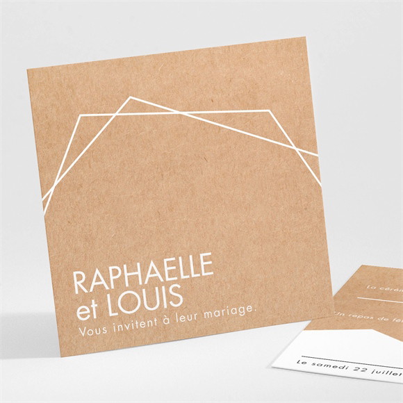 Carton d'invitation mariage Belle nouvelle réf.N301143