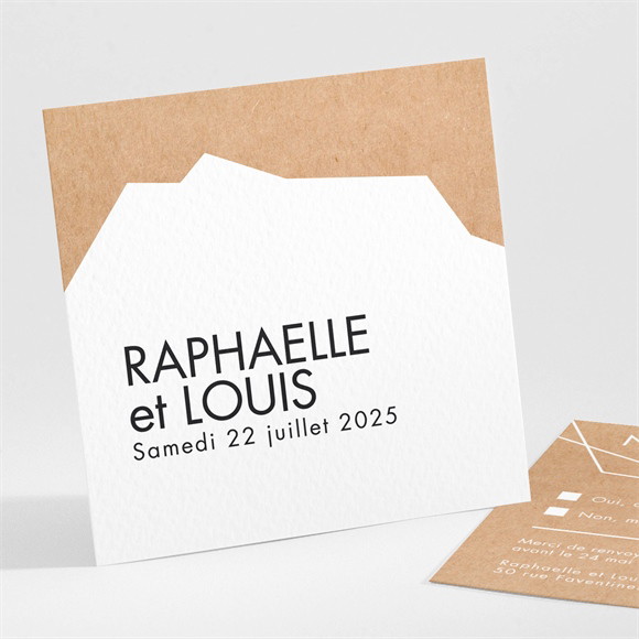 Carton réponse mariage Belle nouvelle réf.N301144