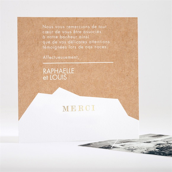 Remerciement mariage Belle nouvelle réf.N35130