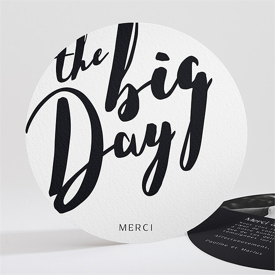 Remerciement mariage the big day