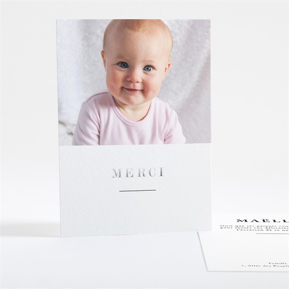 Remerciement naissance Sobre et épuré réf.N28112