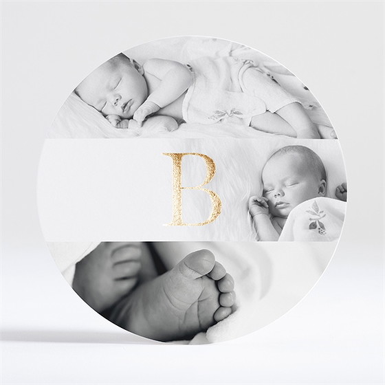 Faire-part naissance tout en rondeur