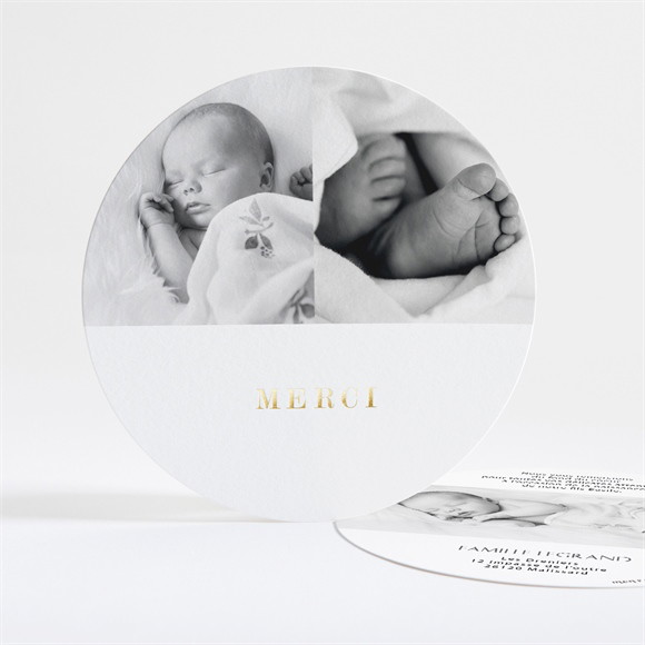 Remerciement naissance Tout en rondeur réf.N321135