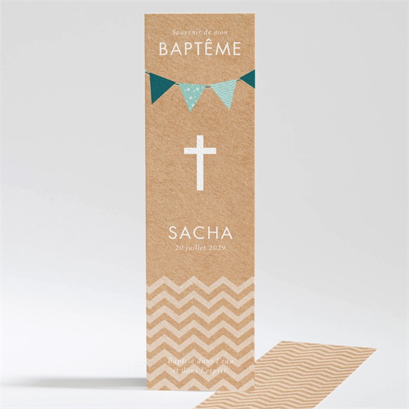 Signet baptême Farandole de kraft réf.N20151