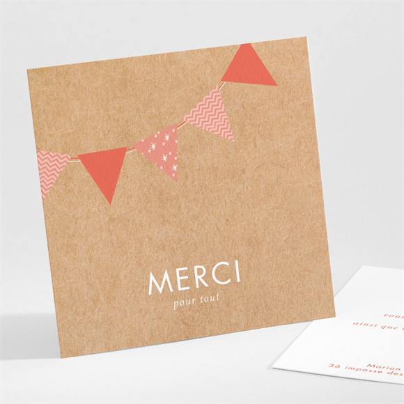 Remerciement baptême Kraft banderole réf.N301146