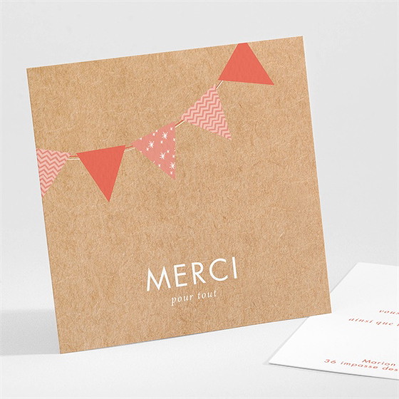 Remerciement baptême kraft banderole