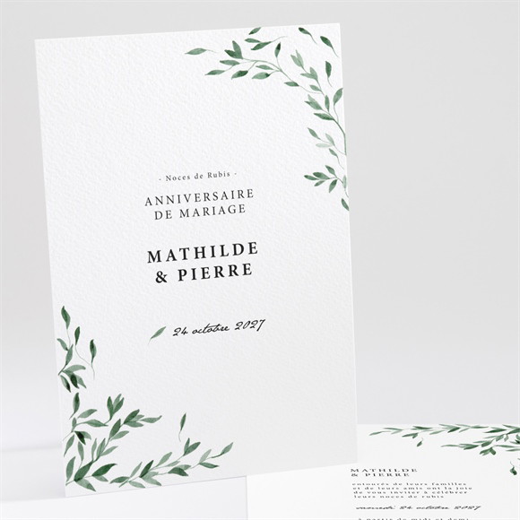 Invitation anniversaire de mariage Douceurs végétales réf.N241179