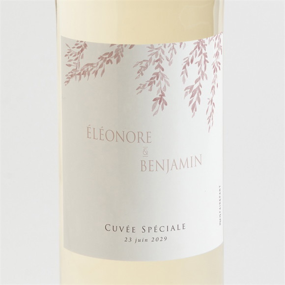 Etiquette de bouteille mariage Sous le saule réf.N3001571